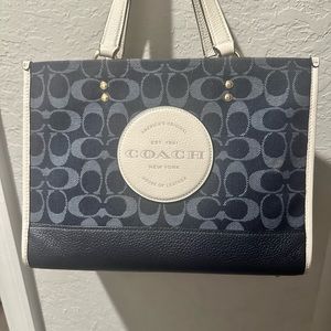 Coach denim color handbag